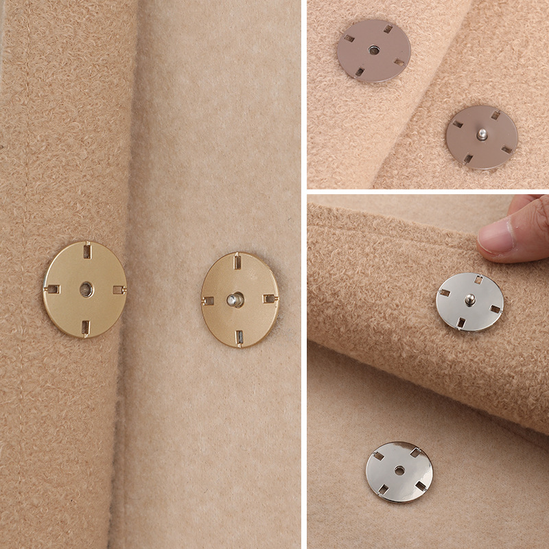 Metal Color Button Snap Button Buckle Snap Fastener Hand Sewing Button Anti-Unwanted-Exposure Buckle Overcoat and Trench Coat Cardigan Invisible Snap Button