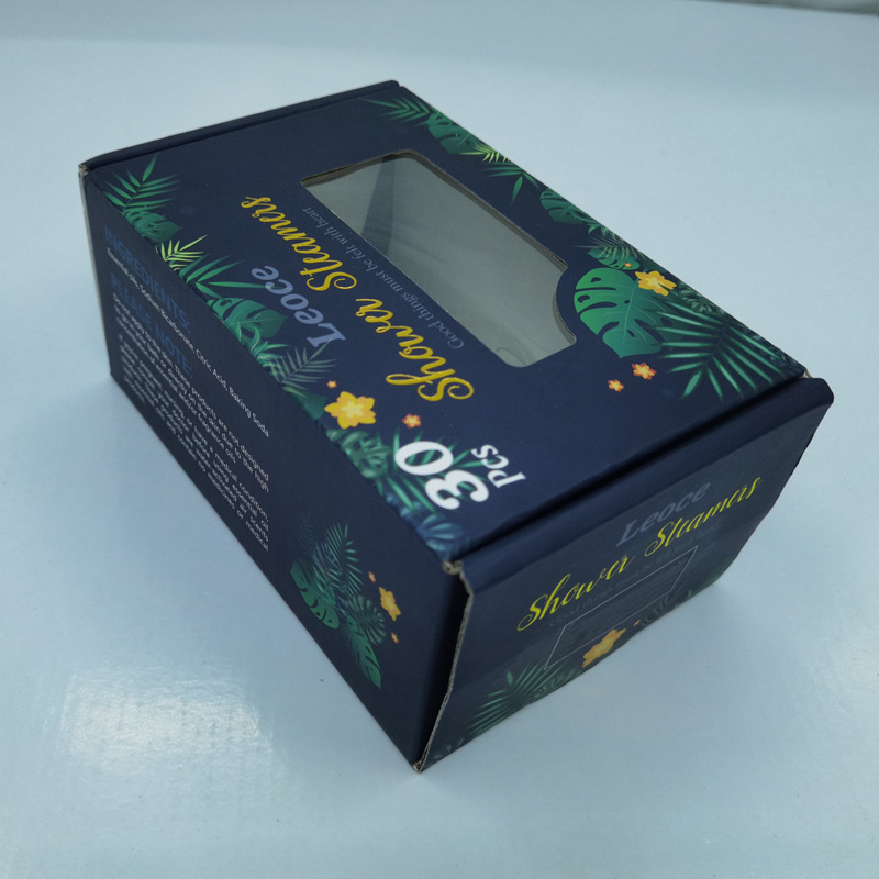 瓦楞纸灰卡纸开窗式彩盒子贴胶片纸盒医疗产品化妆品小家电包装盒
