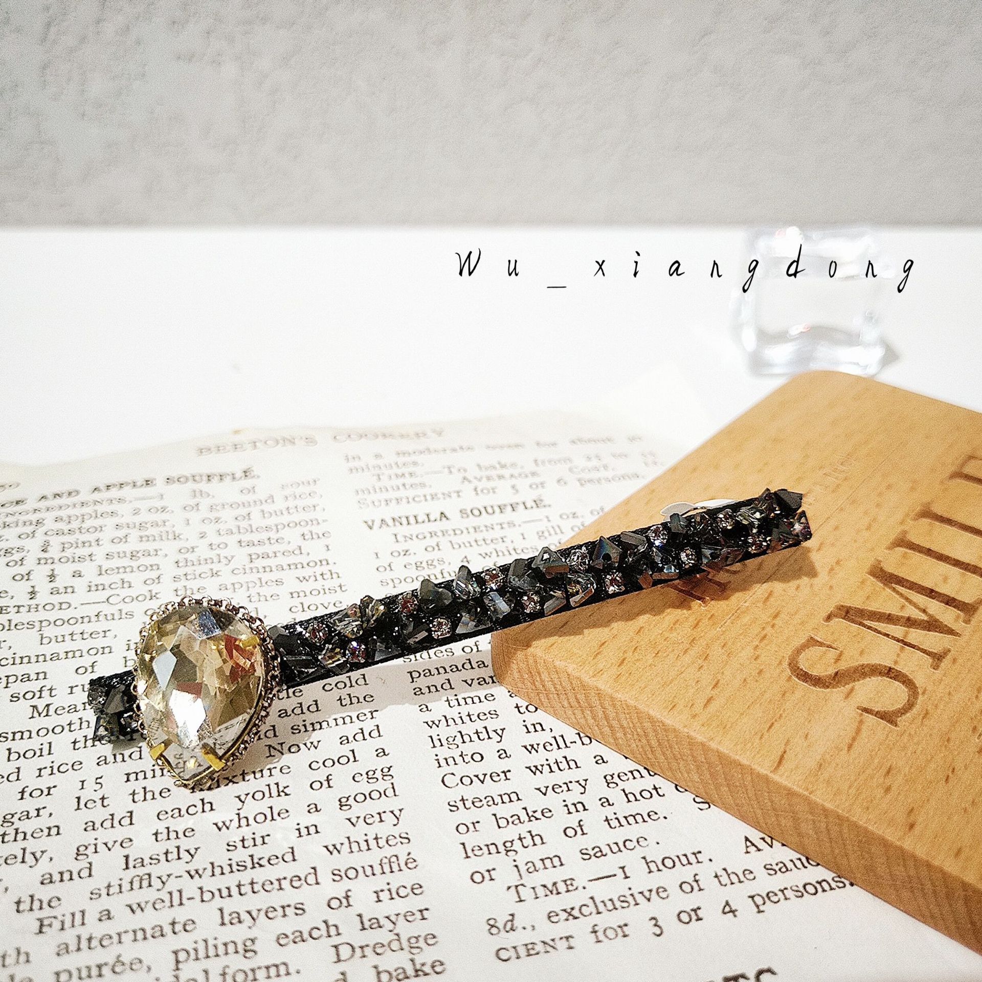 韩国 古典手工原石珍珠发夹 弹簧夹吴向东-阿里巴巴