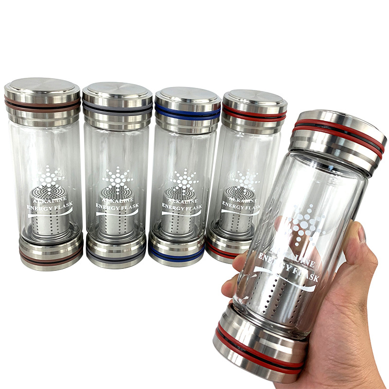 弱碱性水杯 富氢能量玻璃杯 托玛琳水杯礼品hydrogen water flask