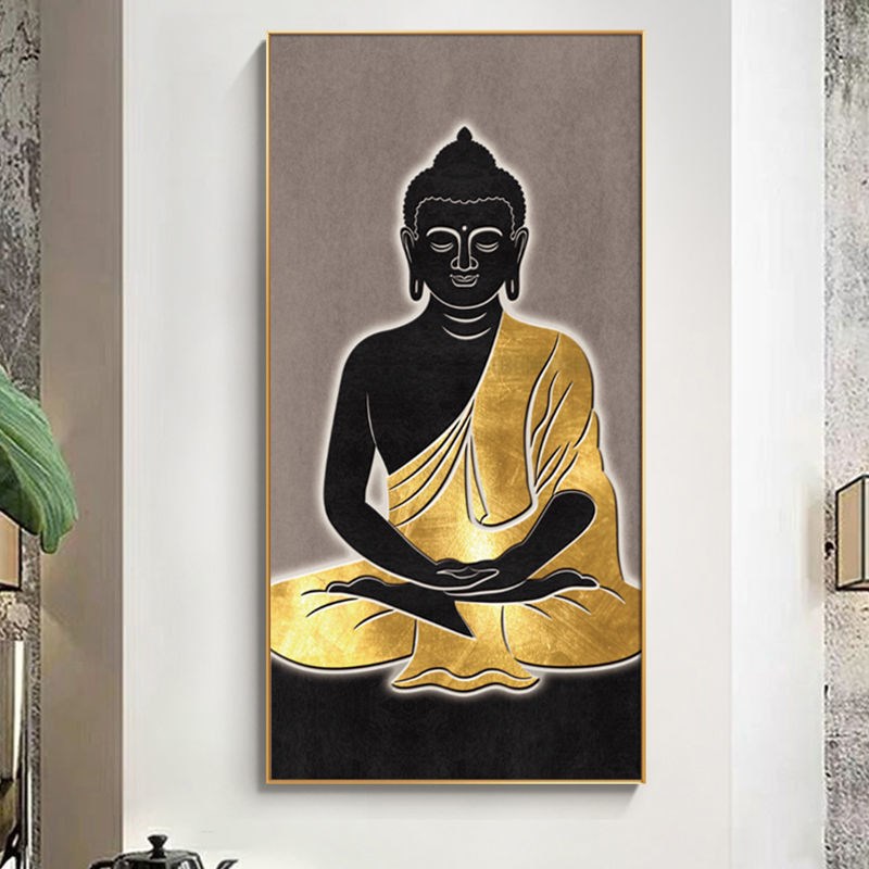 释迦牟尼挂画佛像东南亚泰式餐厅装饰画禅意酒店会所阿弥陀佛壁画