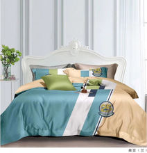 四件套纯棉13372全棉大版印花床上用品套装床单被套枕套南通批发