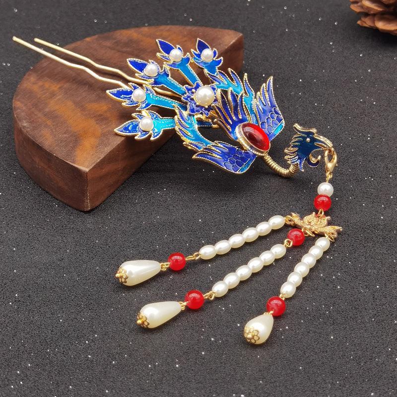 京剧戏曲戏剧花旦偏凤钗复古宫廷小姐古装饰品 纯手工做偏凤头饰