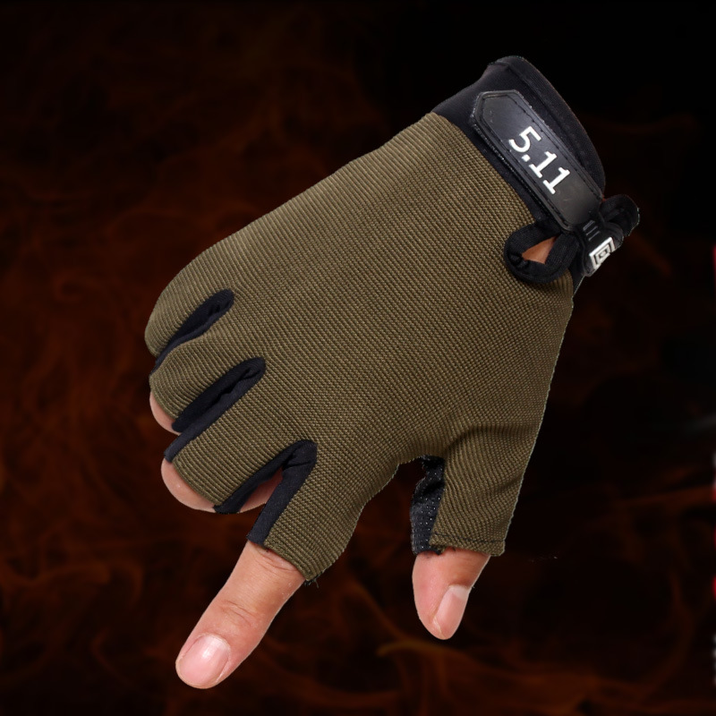 Tactical Gloves Half Finger Adult Protective Sports Cycling Gloves Outdoor Climbing Training Fitness Gloves Children's Thin