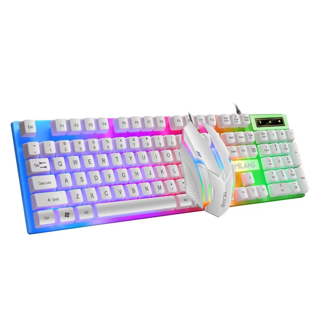 凯迪威cr-700无线键盘鼠标套装巧克力键帽白色无线套装电脑一体机