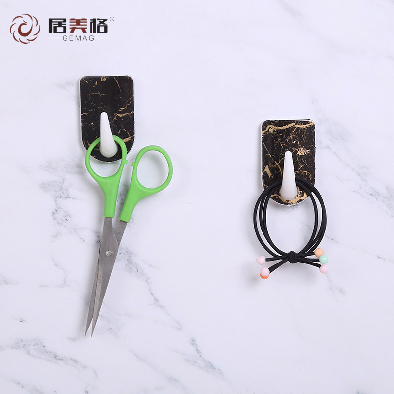 Plastic Hook behind the Door Creative Wall Porcelain Sticky Hook Door Toilet Seamless Small Nail-Free Hook Spot