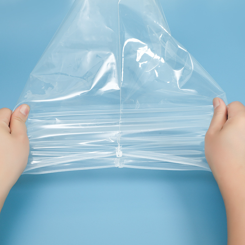 Zipper Bag Transparent Frosted Packaging Bag Eva Frosted Socks Clothing Ziplock Bag Side Pe Thickened