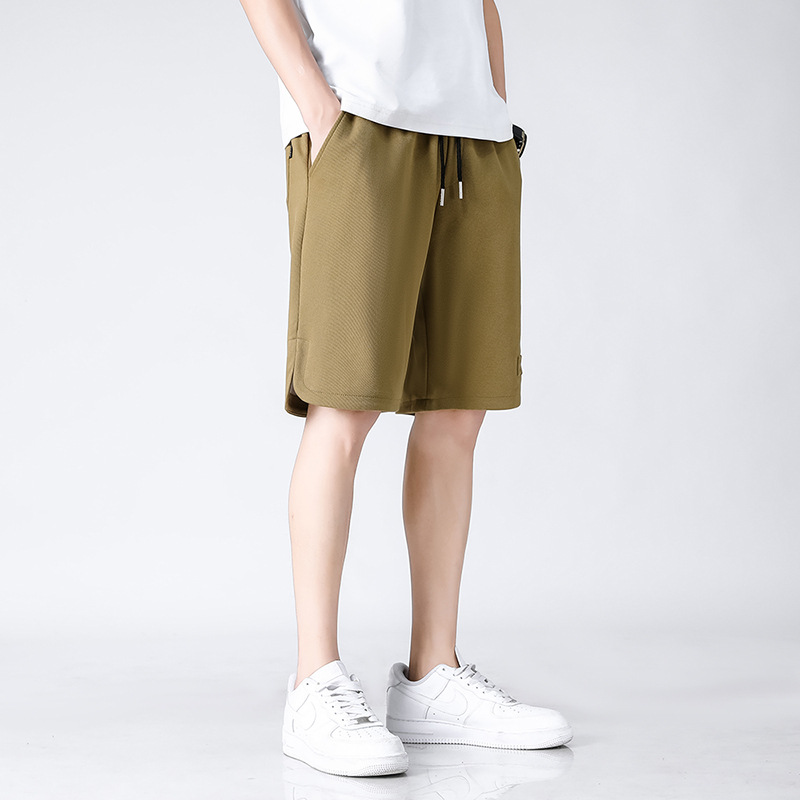 Ice Shorts Men's Summer New Fashion Loose Straight Casual Shorts All-Matching plus Size Sports Pants Men's Pants