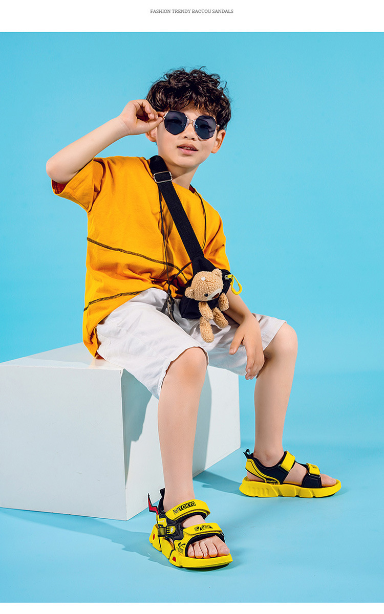 儿童凉鞋男2024年新款夏季小孩帅气中大童沙滩鞋透气小学生童鞋子