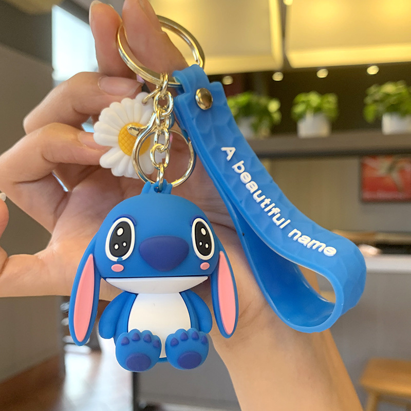卡通史迪仔公仔钥匙扣可爱情侣包包汽车挂件精品店饰品礼物批发
