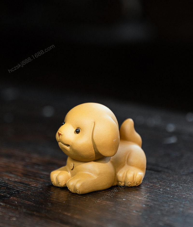 一首货源批发紫砂茶宠狗摆件宜兴十二生肖雕塑茶具茶道配件茶器