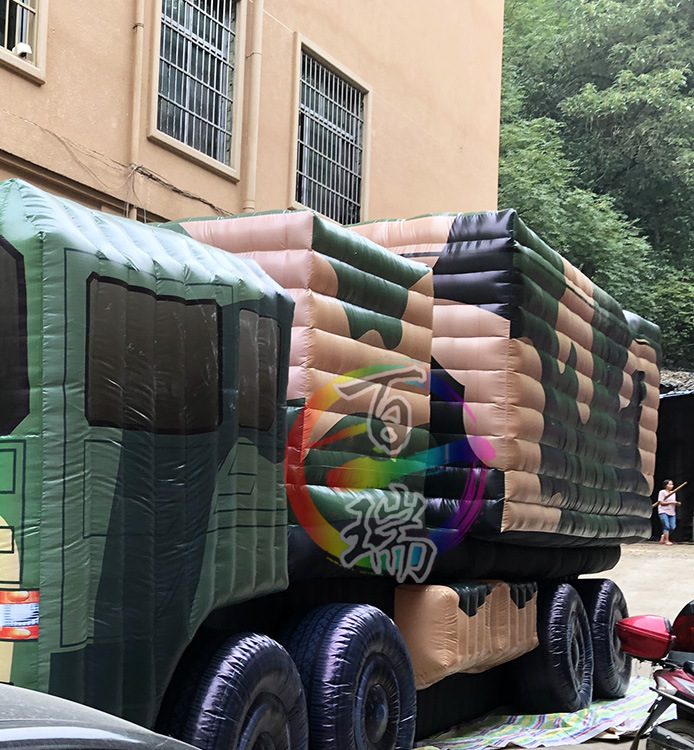 充气仿真假目标运输车气模户外模拟发射车军车雷达车坦克飞机战车