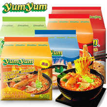 泰国进口Yumyum养养方便面5连包青咖喱冬阴功浓汤香辣海鲜烤鸡