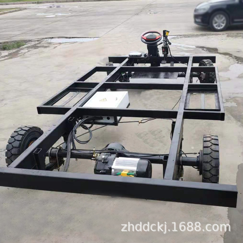 电动四轮车底盘车架总成订制餐车小吃车房车改装车观光车巡游花车