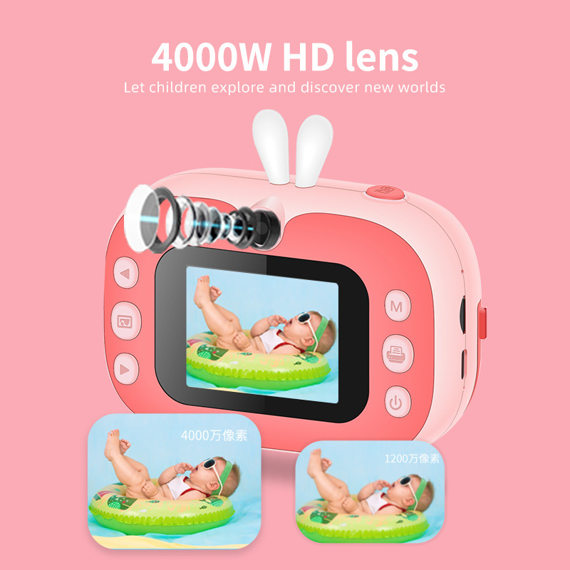 Cross-Border New X106 Polaroid Children's Cartoon Camera Cute Mini Children's Hd Photo Printing Camera