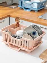 碗筷沥水收纳盒碗柜碗架厨房放碗碟置物架装碗盘篮箱洗碗水槽滤水