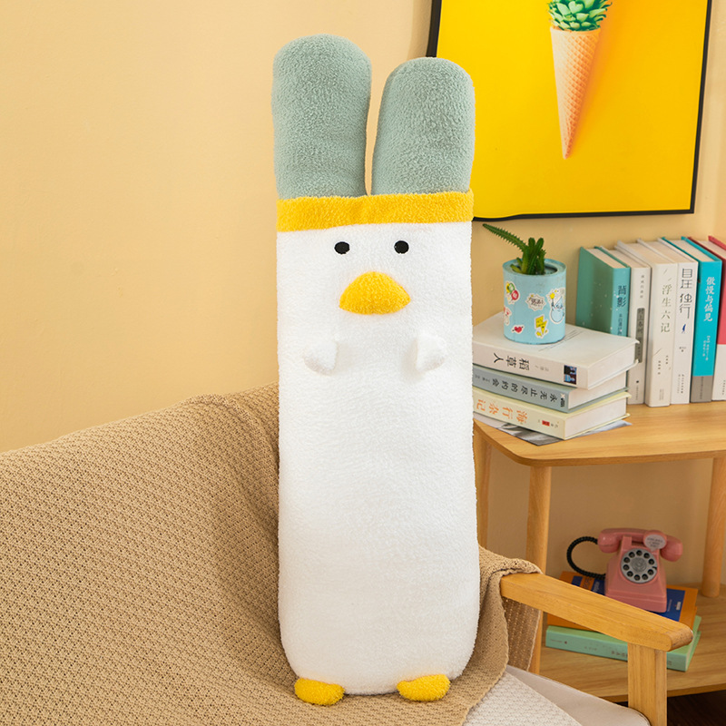 Creative Green Chinese Onion Plush Toy Onion Duck King Doll Cartoon Long Pillow Sleeping Leg-Supporting Doll Foreign Trade Cross-Border