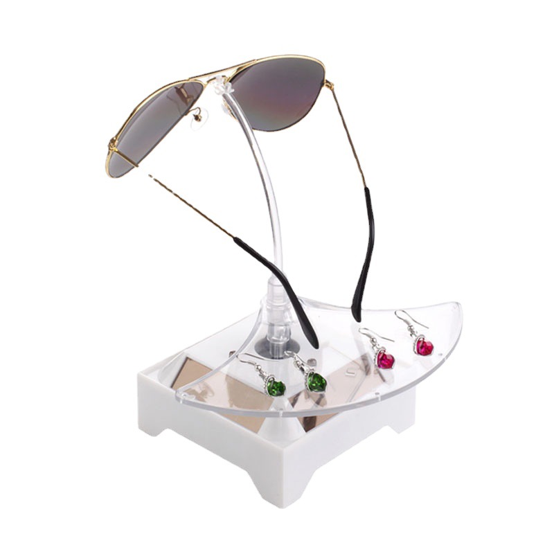 自动旋转眼镜展示架子太阳能展示支架透明墨镜眼镜陈列架工厂直供