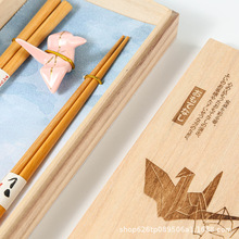 家用筷防霉天然竹筷一人一筷分餐日式爱心千纸鹤高档竹筷精品套装