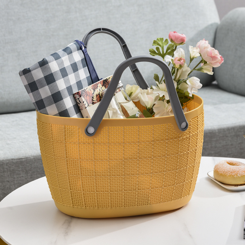 Vegetable Basket Vegetables Basket Supermarket Shopping Basket Portable Large Size Storage Basket Soft Pick-up Dirty Clothes Basket Laundry Portable