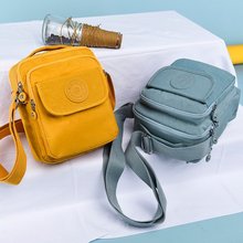 手机包女斜挎迷你小包包零钱包放装钥匙手机袋子帆布夏季散步背包