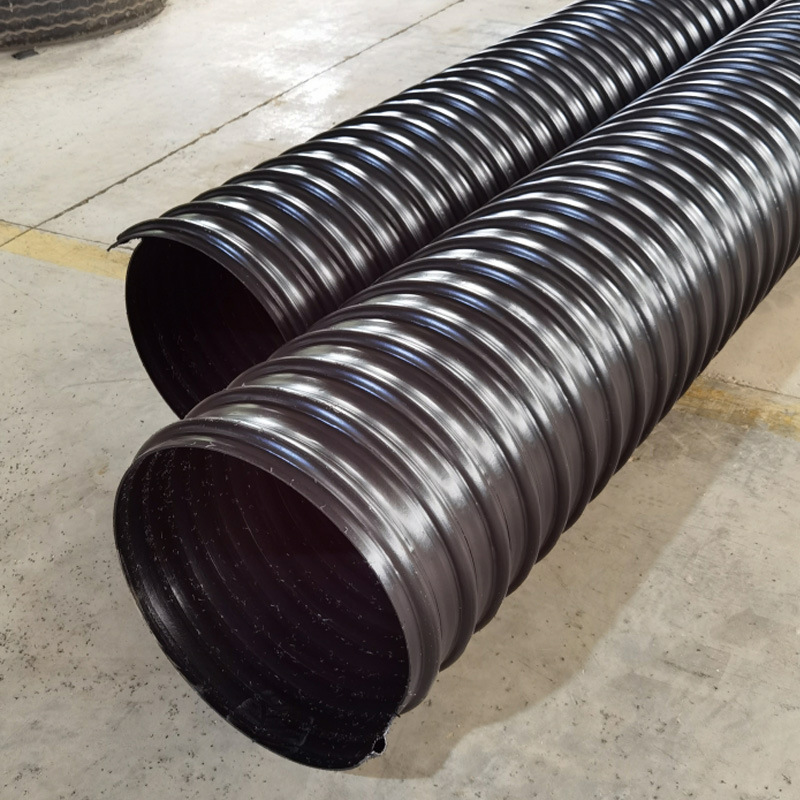 钢带增强波纹管hdpe螺纹聚乙烯螺旋波纹管800大口径排水排污管600