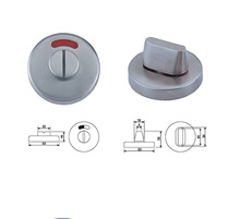 SU304不锈钢指示锁 卫生间指示器商场酒店隔断锁浴室门锁