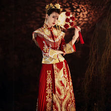 秀禾服新娘红色2023夏季新款龙凤褂中式结婚回门礼服中国风敬酒服