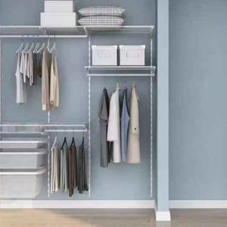 步入式衣帽间金属衣柜男士女士套装组合现代厂家直销跨境独立站