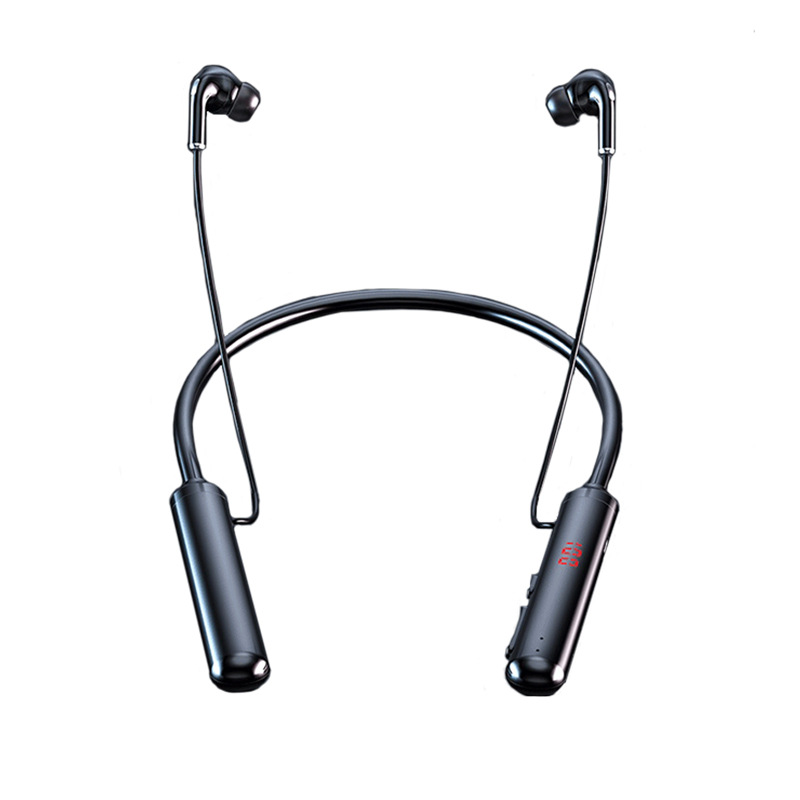 Private Model 5.0 Neck-Mounted Bluetooth Headset Wireless in-Ear Hifi Sound Quality Ultra-Long Life Battery Sports Noise-Canceling Headset