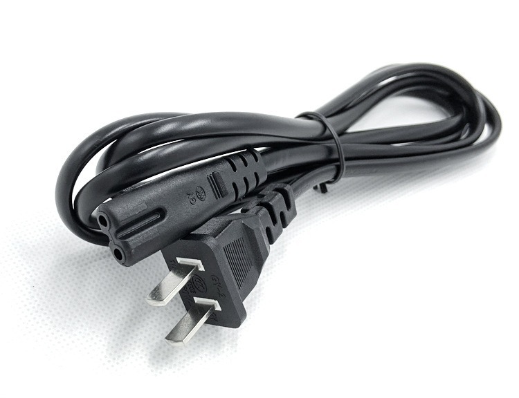 无氧铜 075平两芯两插头8字电源线扁线八字尾ac2孔电视机打印机