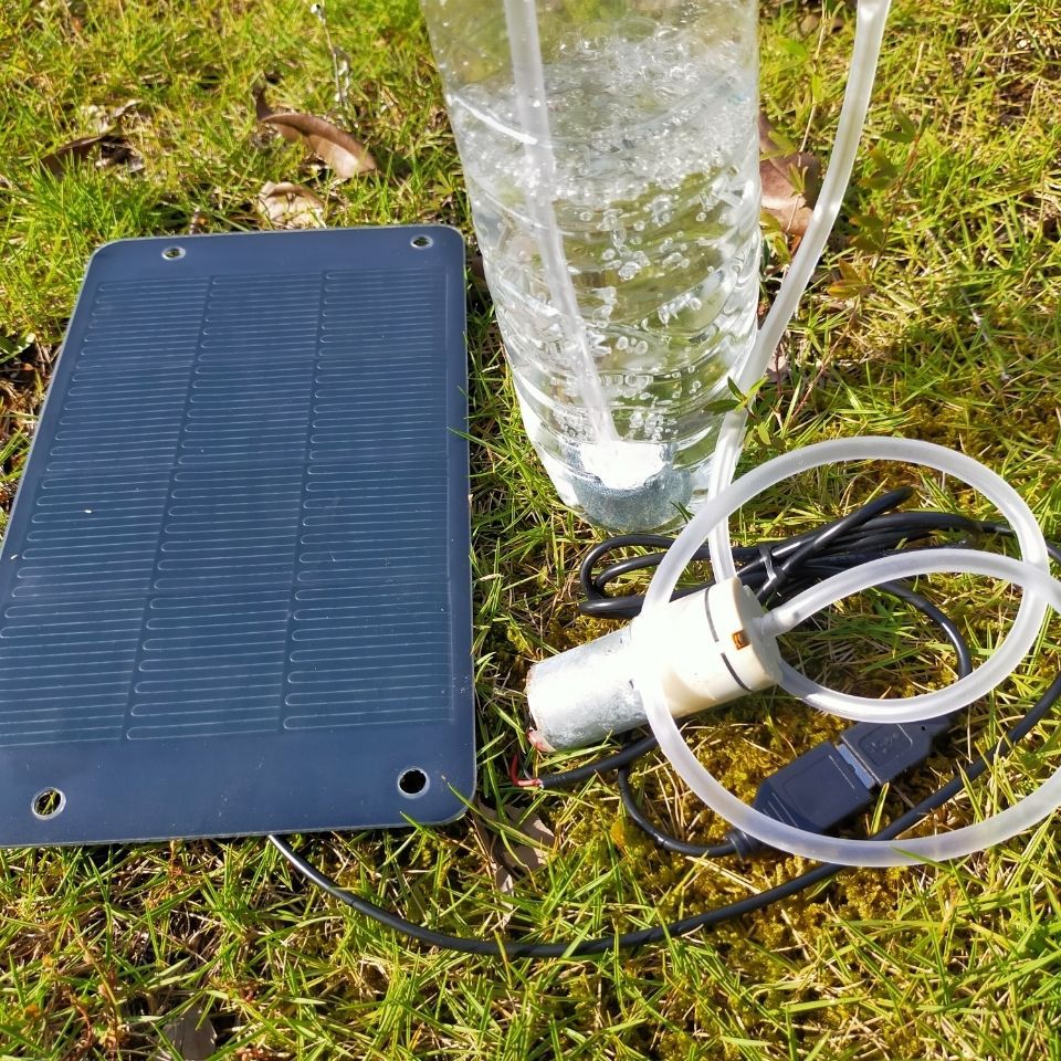 太阳能增氧泵370气泵鱼缸钓鱼户外车载氧气泵