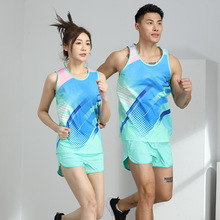 田径服男女夏季体育生背心体考马拉松跑步运动比赛专业训练服套装