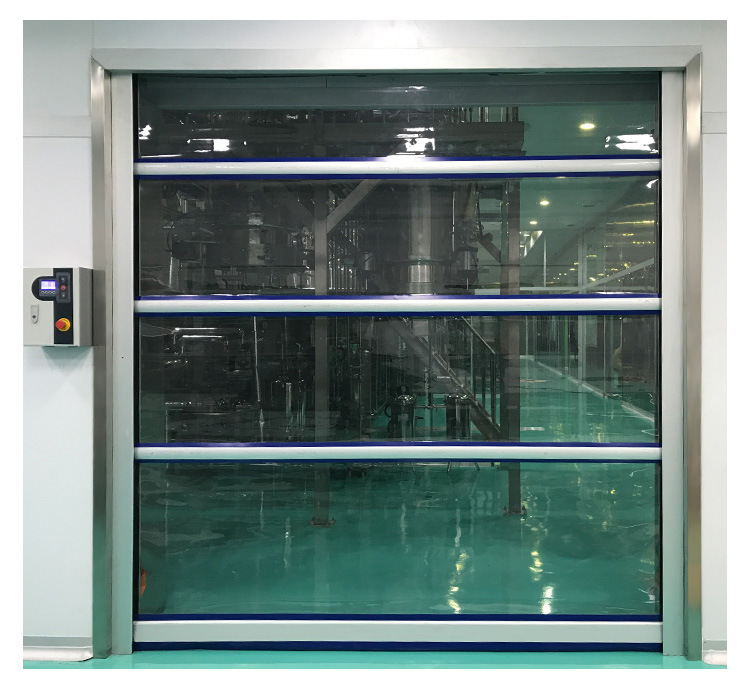 无尘净化车间pvc快速卷帘门厂 工业高速软帘门保温电动感应升降门