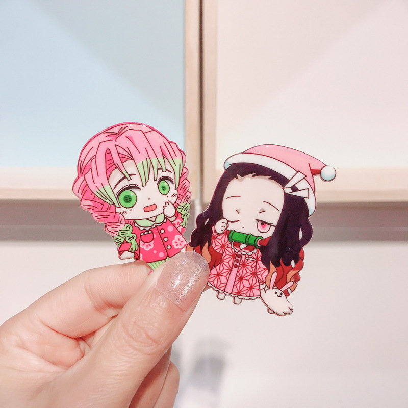 简漫女儿童卡通动漫发饰品demon slayer鬼灭鬼灭之刃发夹卡压鸭夹