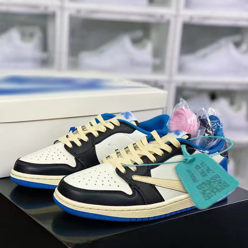 莆田纯原aj1藤原浩小闪电倒钩低帮休闲板鞋鬼脸男女运动鞋篮球鞋