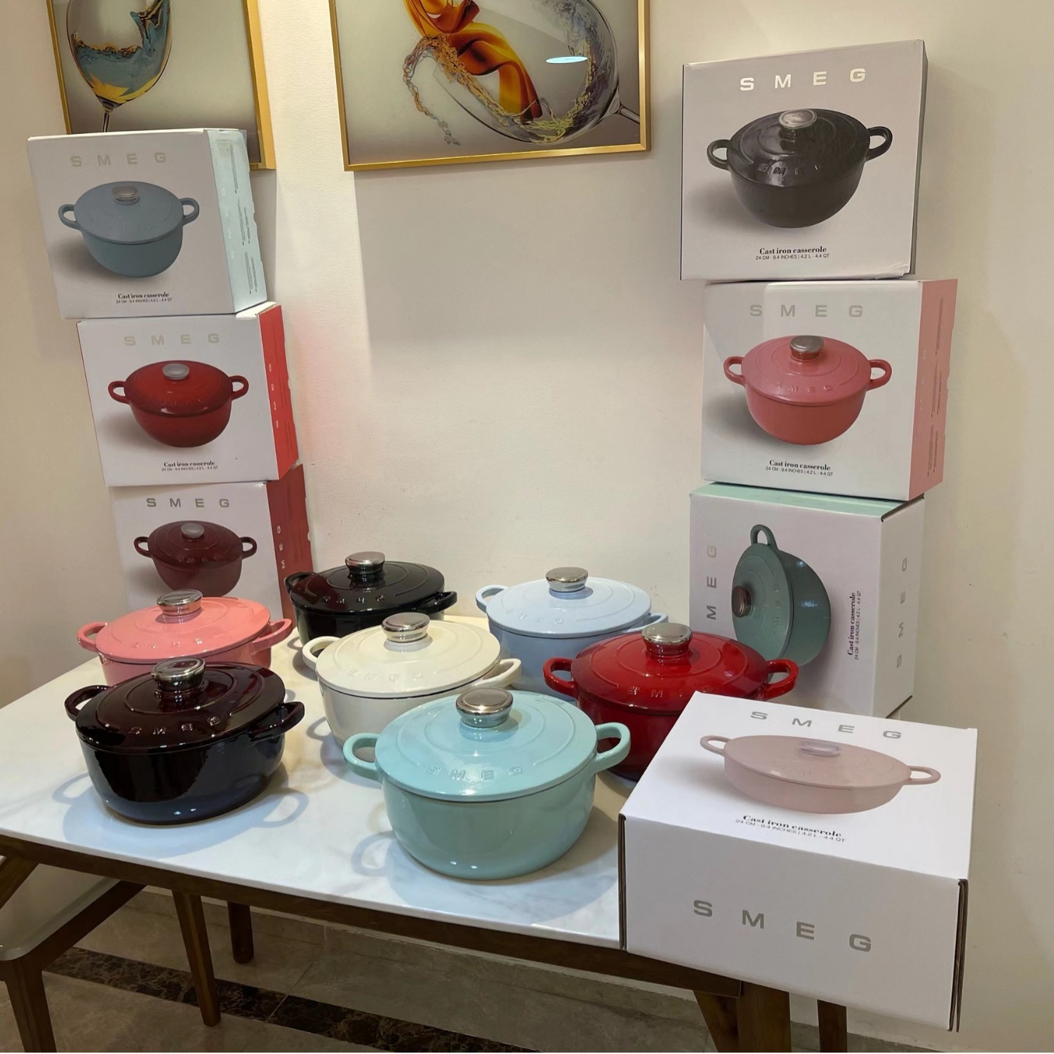 smeg锅24cm珐琅锅网红铸铁汤锅-阿里巴巴