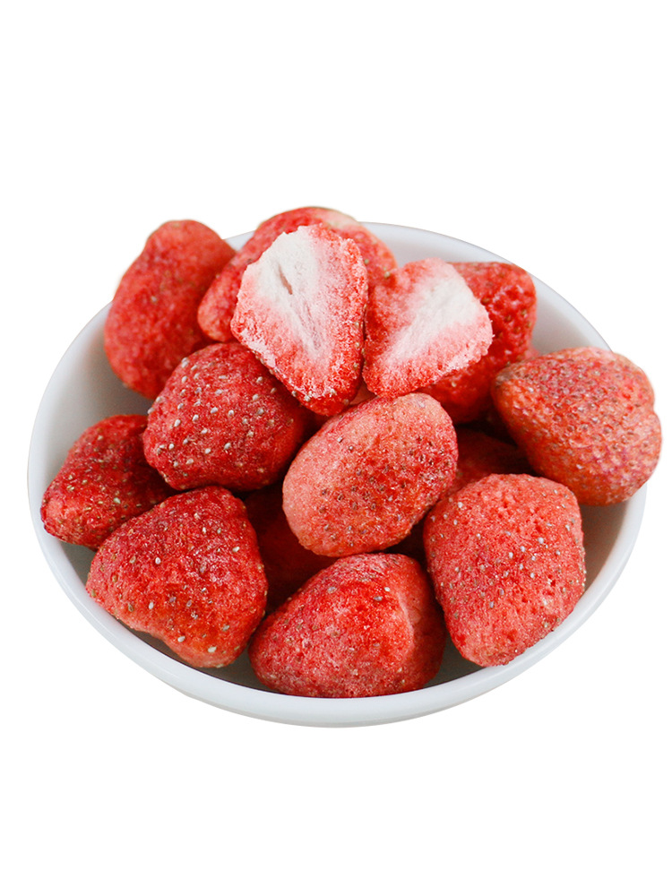 冻干草莓脆草莓干烘焙专用整颗水果干雪花酥原材料一斤装网红零食