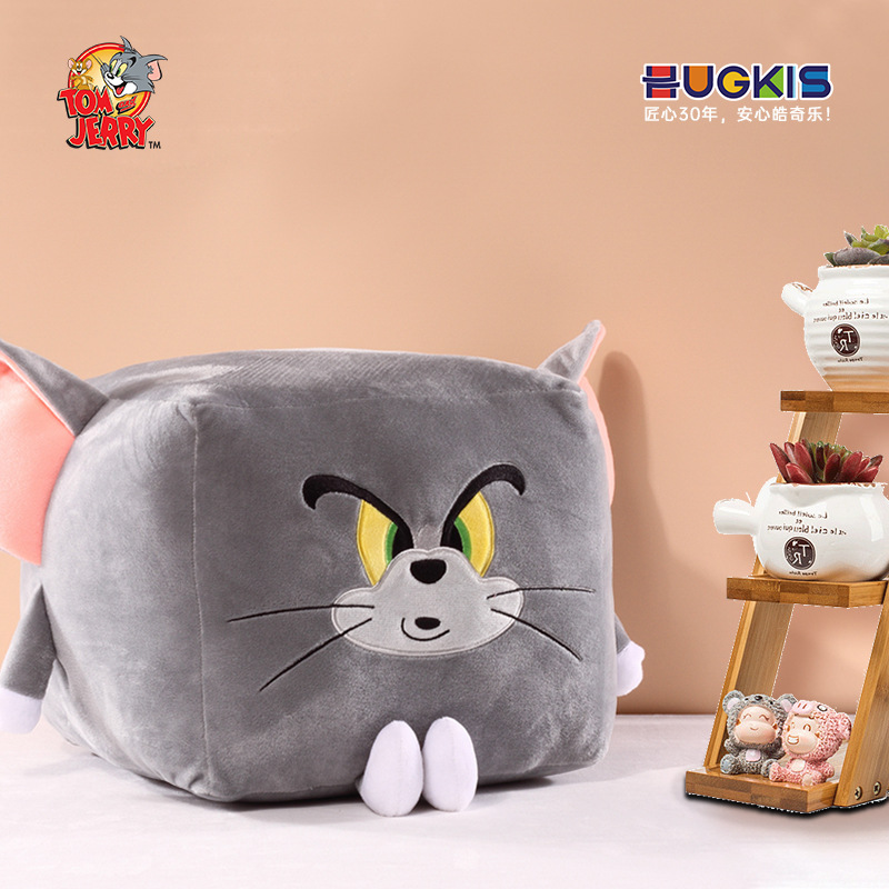 Genuine Cat and Mouse Anime Peripheral Plush Toy Pillow Deformation Vase Talking Tom Cat Bottle Decompression Small Gift