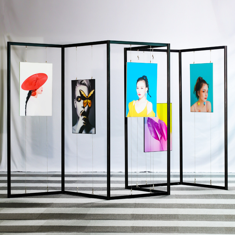 画展展示架学校校园宣传画廊油书画展挂画架广告屏风折叠展板隔断