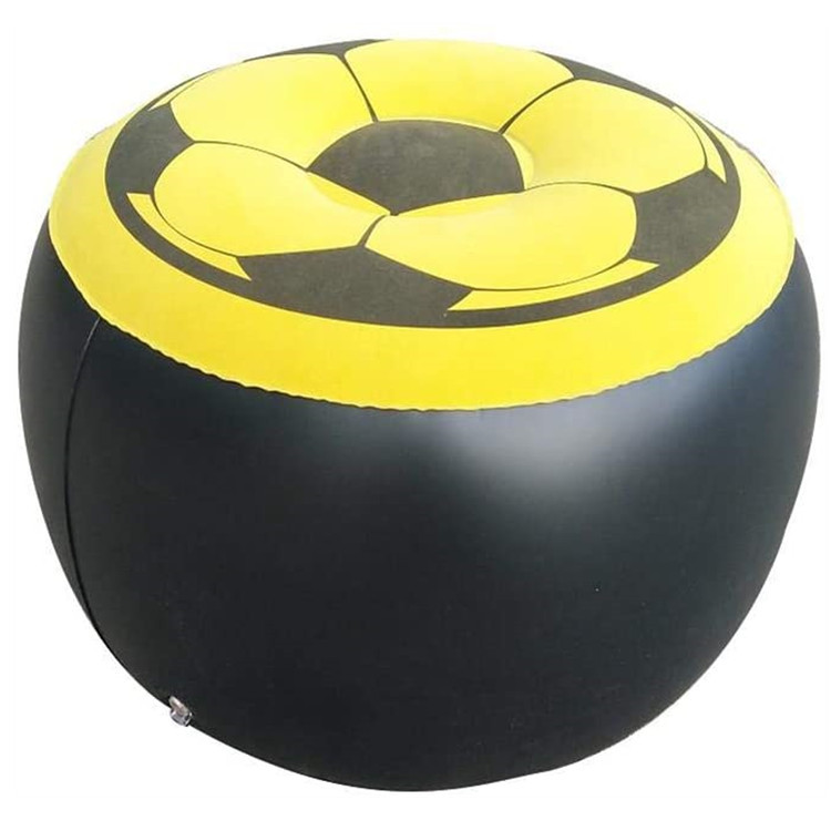 厂新款跨境pvc植绒充气凳瑜伽凳户外凳 pvc充气座椅可来图来样