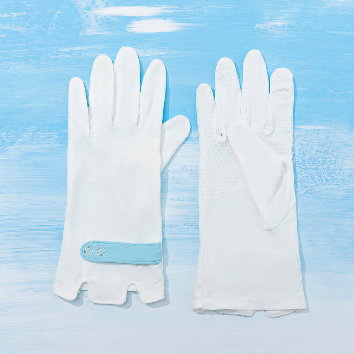 Spring Summer Non-Slip Sun Protection Gloves Driving and Biking Essential UV Protection Gloves Exposed Two Finger Touch Screen Gloves