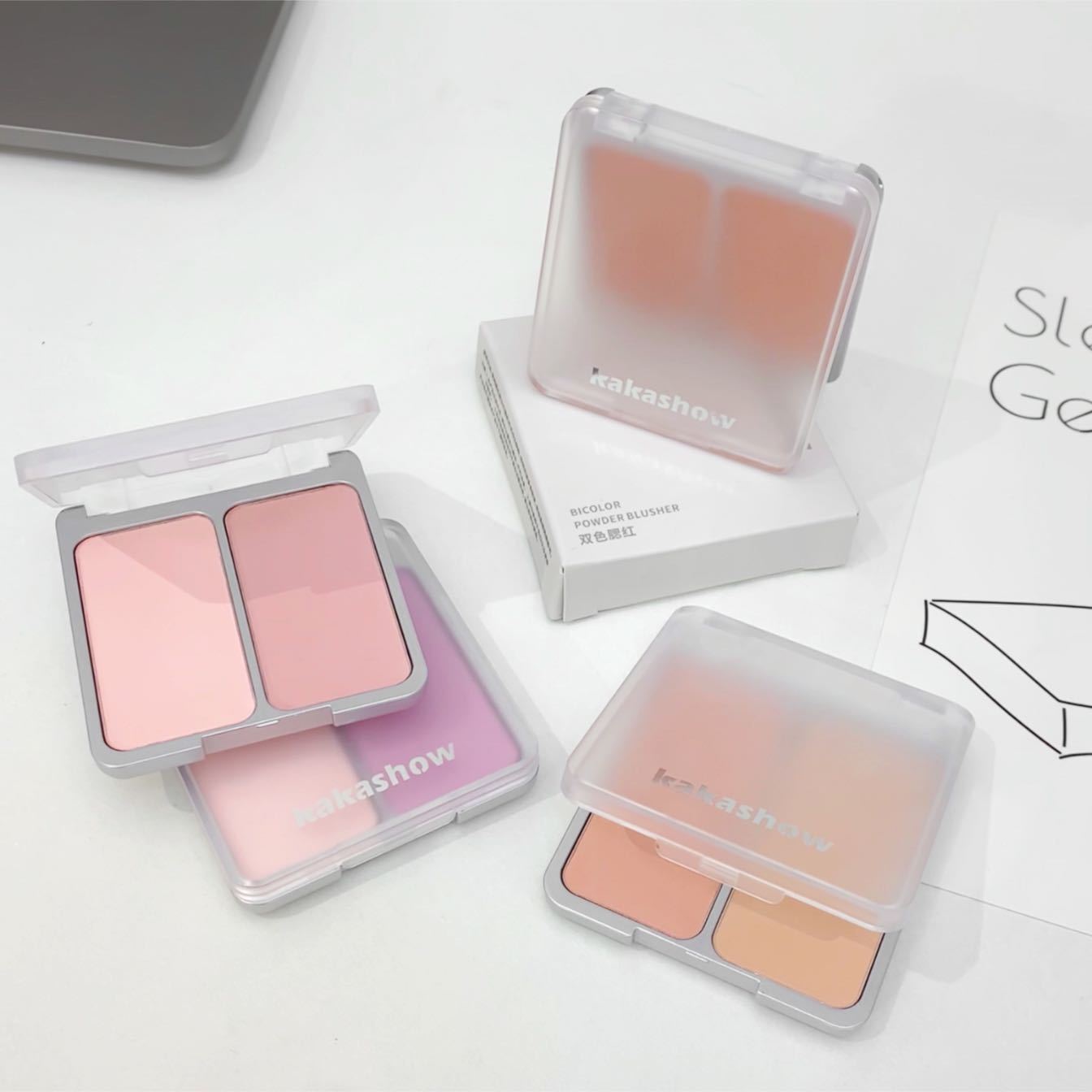 kakashow two-tone blush spring and summer korean style atmosphere blush pseudo plain face light face natural white girl repair