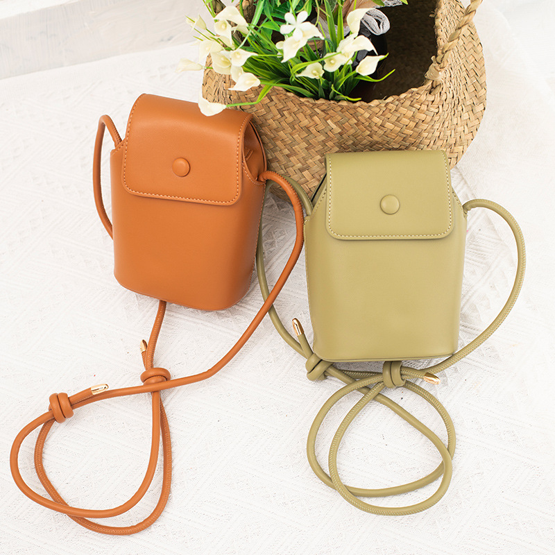 Korean Style Mobile Phone Bag Crossbody Foreign Trade Retro Simple All-Match Women's Wallet Large-Capacity Bucket Bag Women's Bag Wholesale