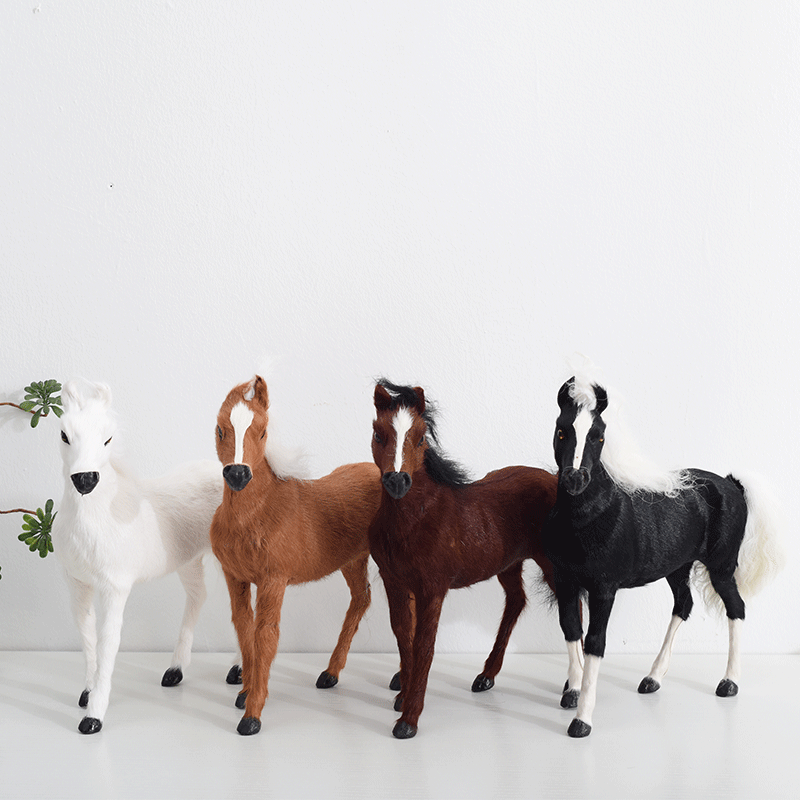 Simulation Horse Model Toy Creative Standing Posture Simulation Horse Early Childhood Education Toys Gardening Crafts Ornaments