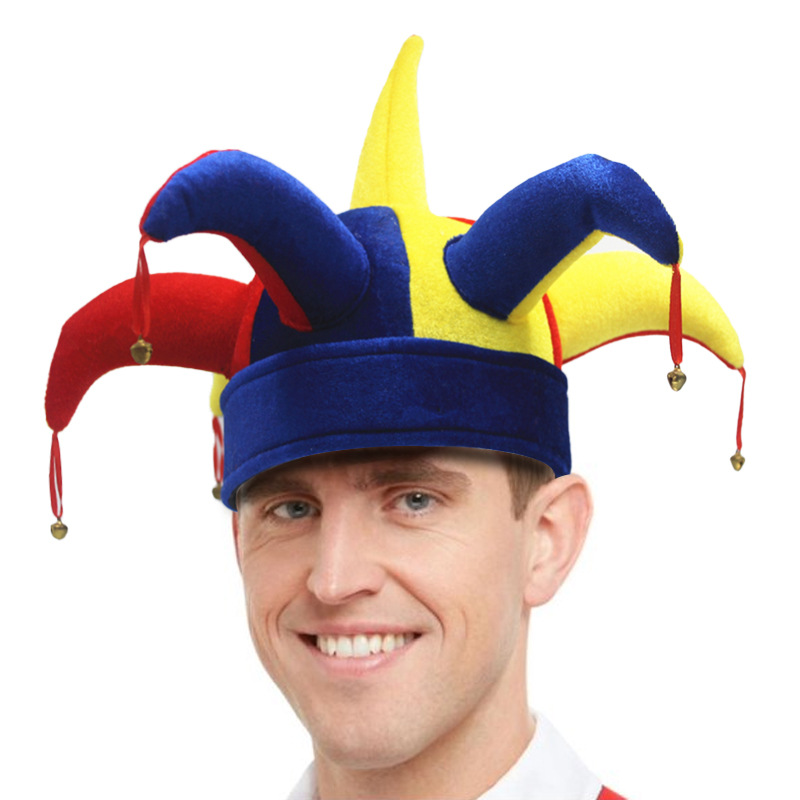 儿童节万圣节舞会道具小学活动演出cosplay小丑头套头饰帽子