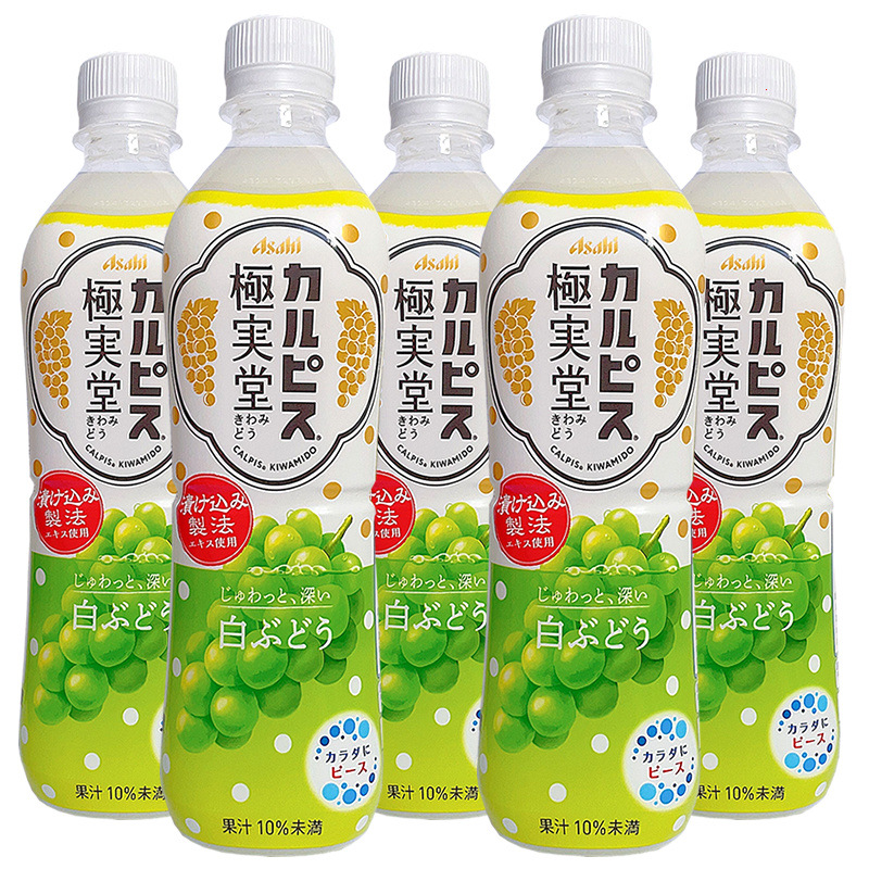日本进口可尔必思Calpis極実堂白葡萄乳酸菌饮料青提味500ml/瓶