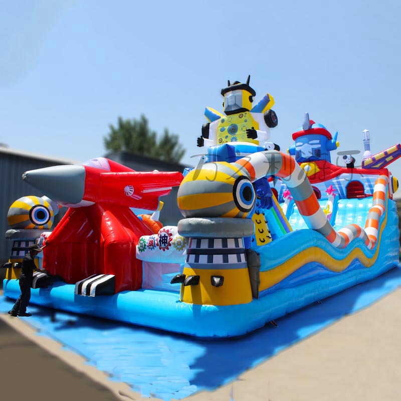 小孩玩的卡通儿童充气城堡滑梯广场游乐场气包玩具乐园蹦蹦床气垫