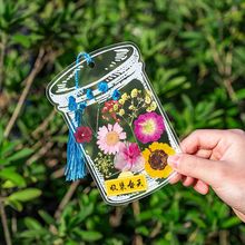 干花书签枫叶手工材料瓶子里的春天收集童年透明树叶标亚马逊爆款