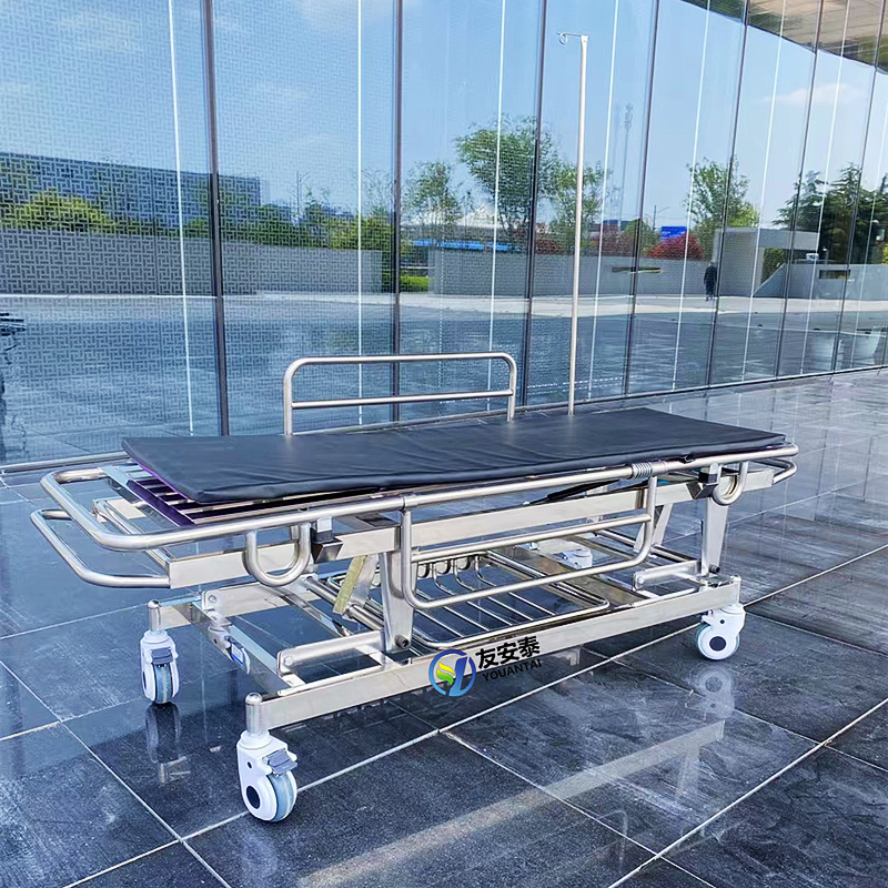 不锈钢担架车救护担架床抢救病人转运推车急救输送转移车手术平车